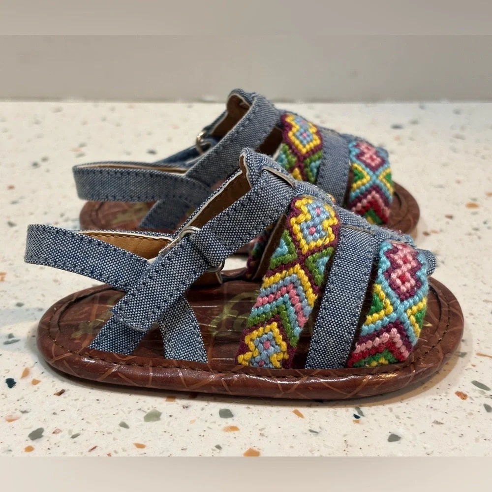 Sam Edelman Colorful Patterned Infant Size‎ 3 Sandals